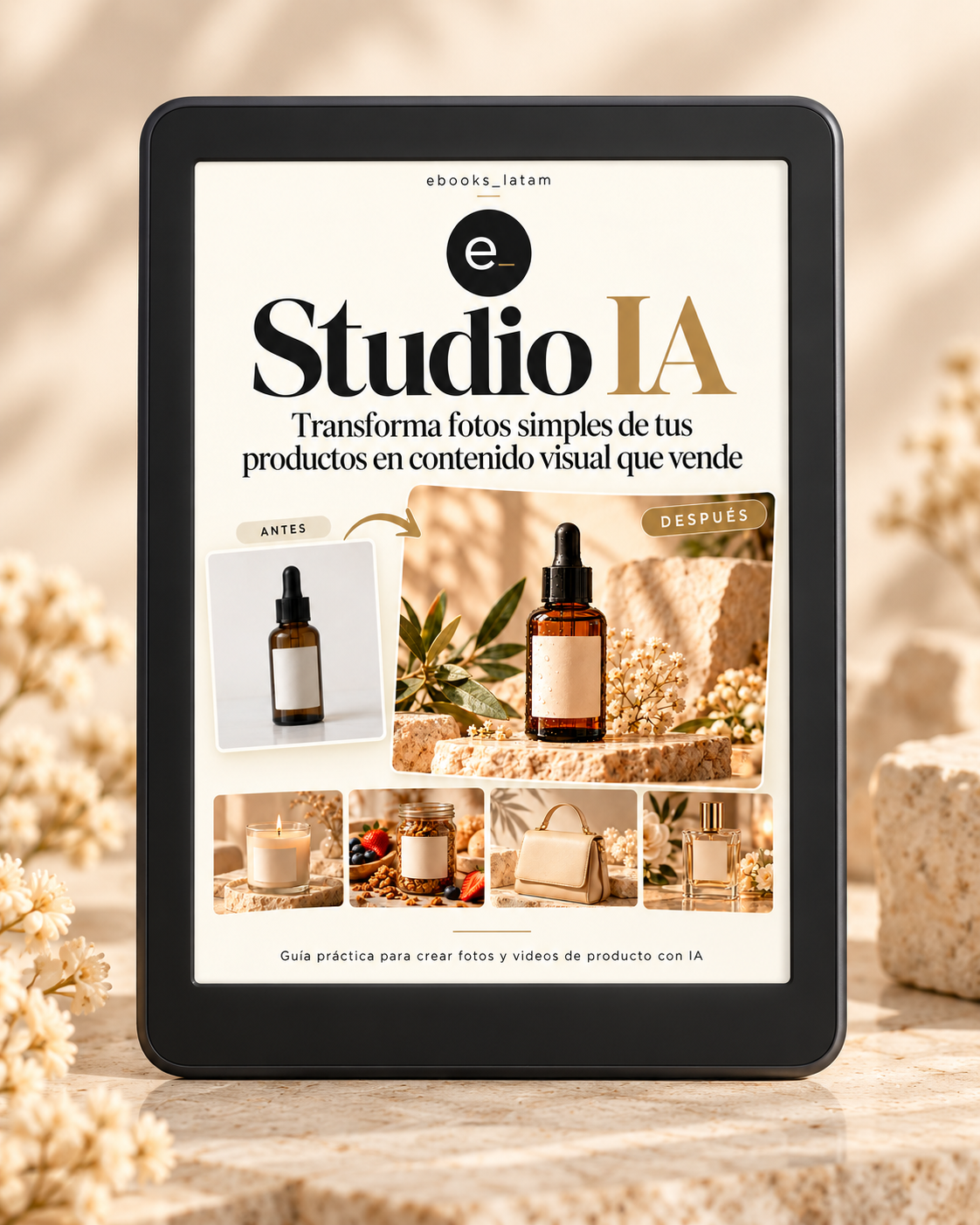 Mockup de Studio IA en Tablet