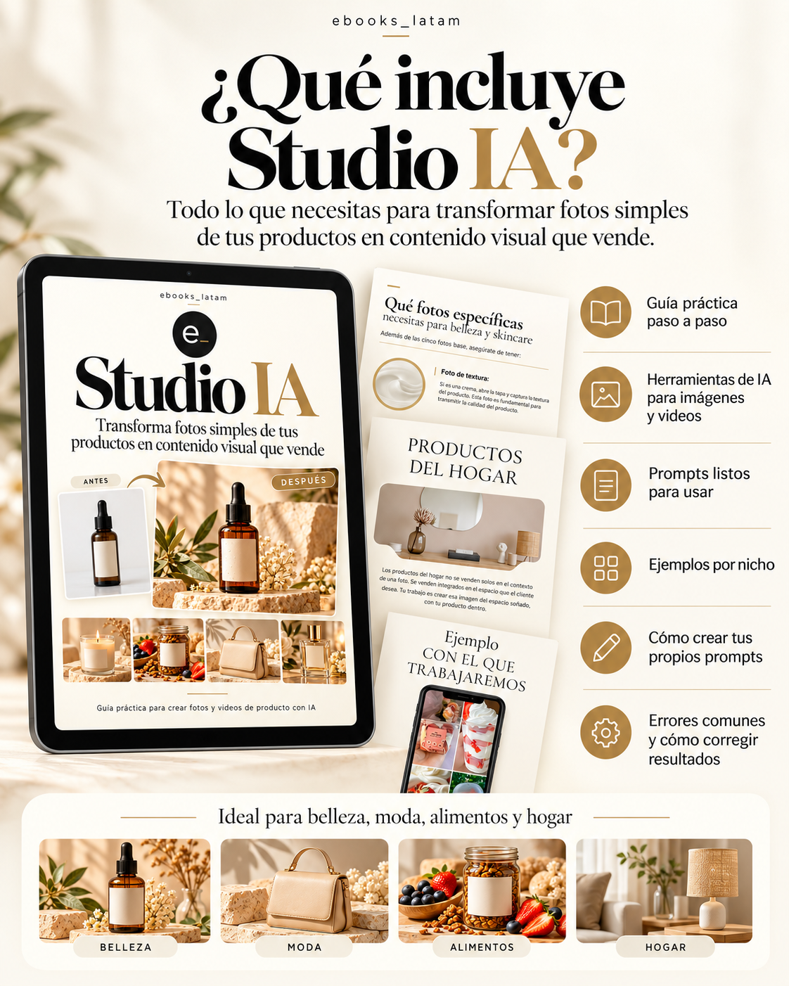 Qué incluye Studio IA infografía